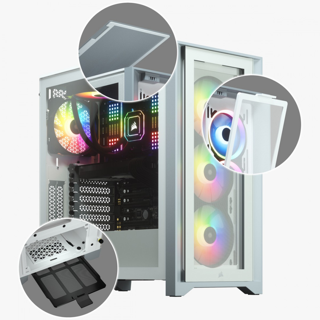 CASE CORSAIR ICUE 4000X BLANCO