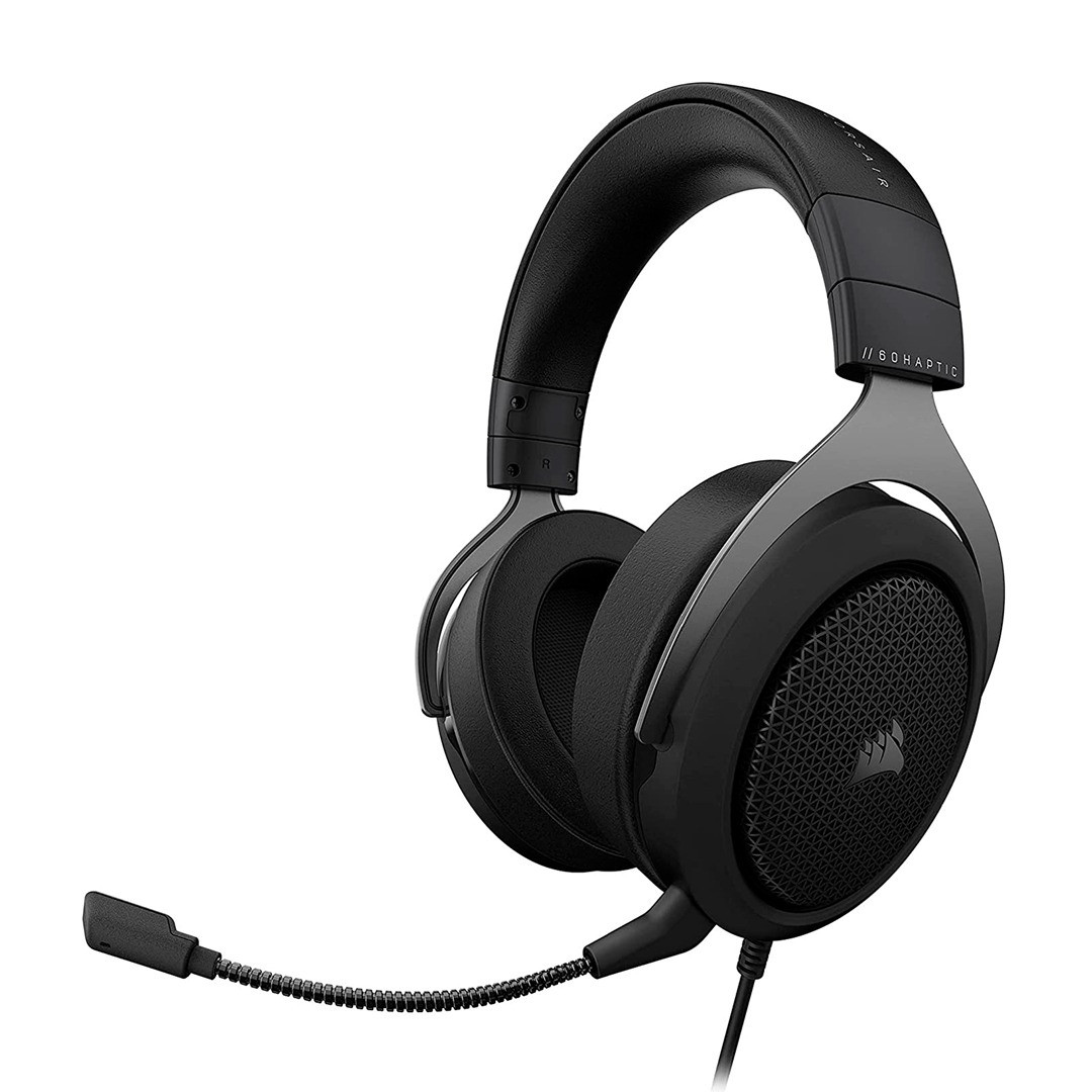 DIADEMA ALAMBRICA USB CORSAIR HS60 HAPTIC CARBON