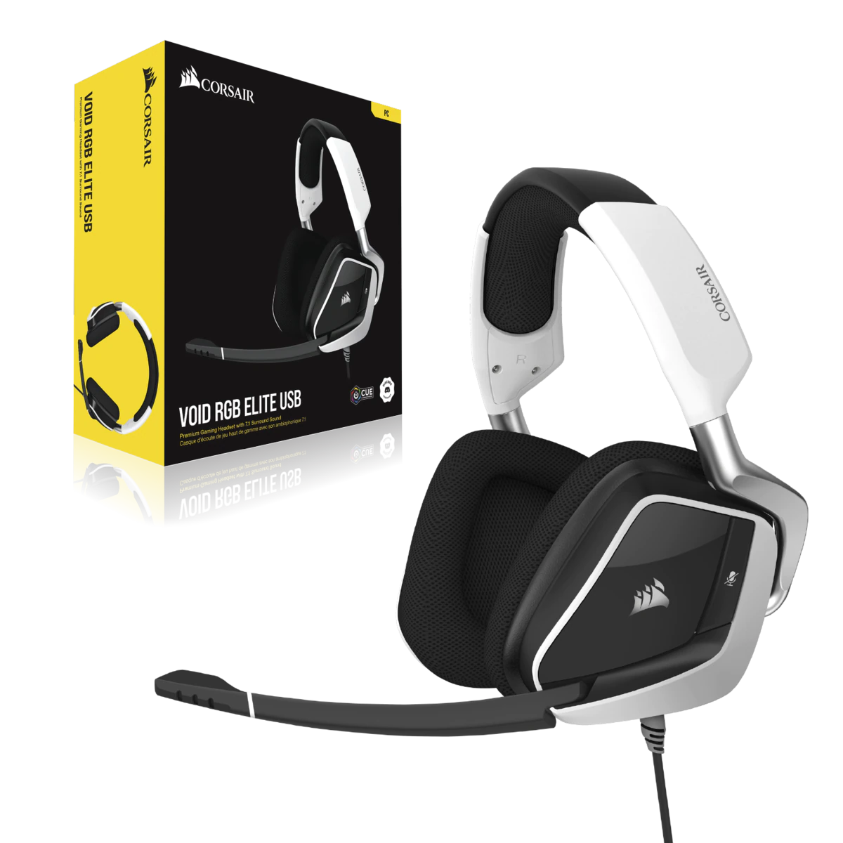 Diadema VOID RGB ELITE USB con sonido envolvente 7 White