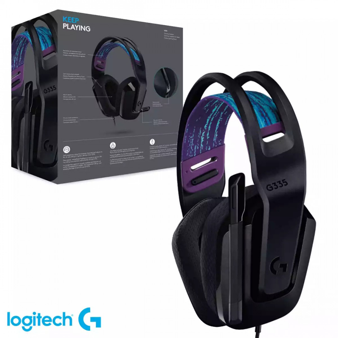 Diadema alambrica Logitech G335 negra