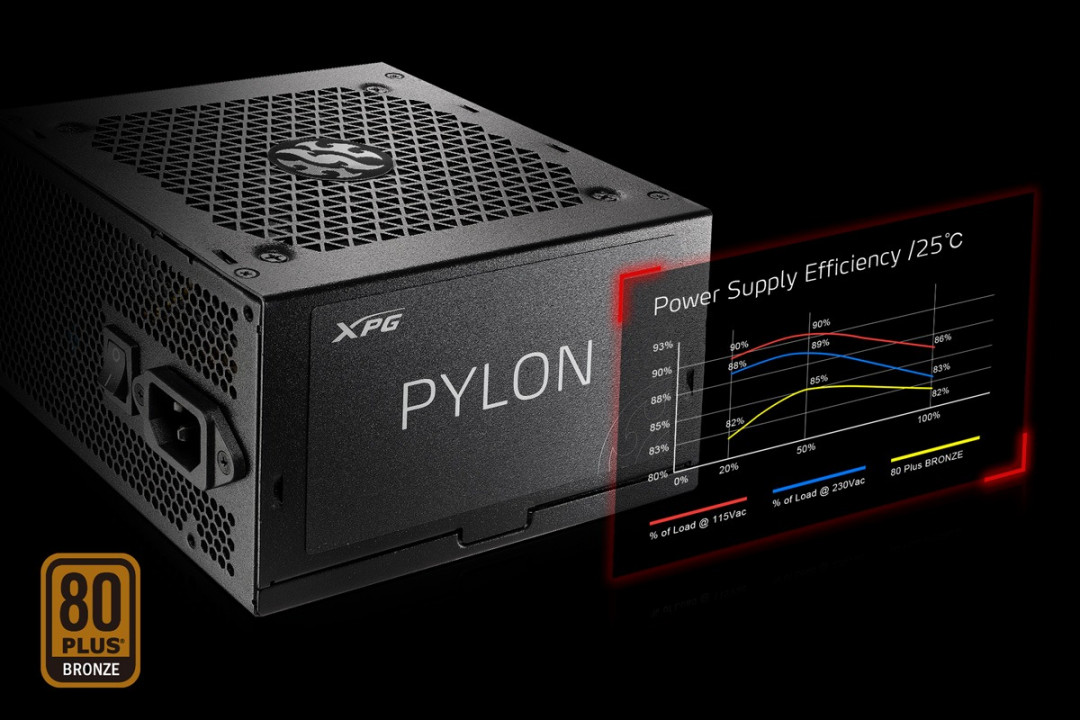 FUENTE DE PODER GAMER XPGBY PYLON 750W 80PLUS BRONCE