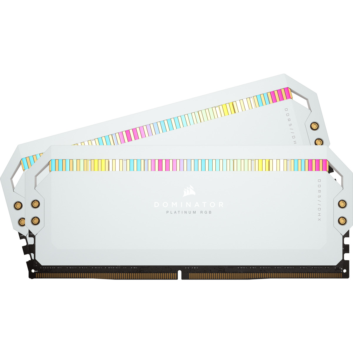 kit de memoria ddr5 dram dominator platinum rgb de 32 gb (2x16 gb) a 5600 mhz c36 blanco