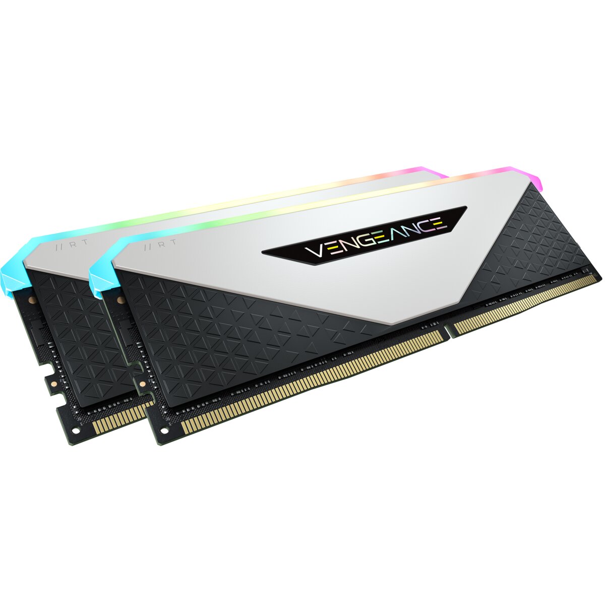 kit de memoria dram ddr4 a 3200 mhz vengeance® rgb rt de 16gb (2 x 8 gb) c16 blanco