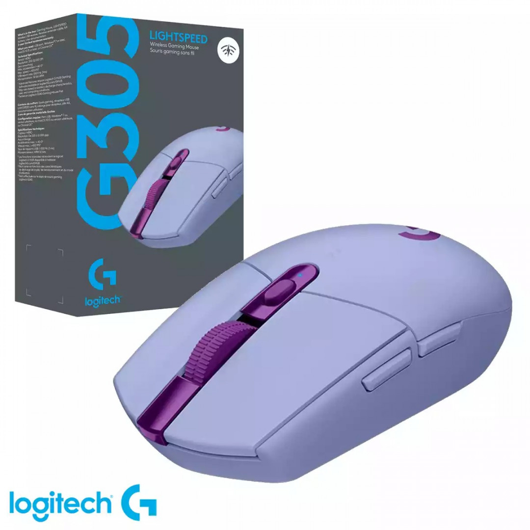 MOUSE LOGITECH INALAMBRICO G305 LILA