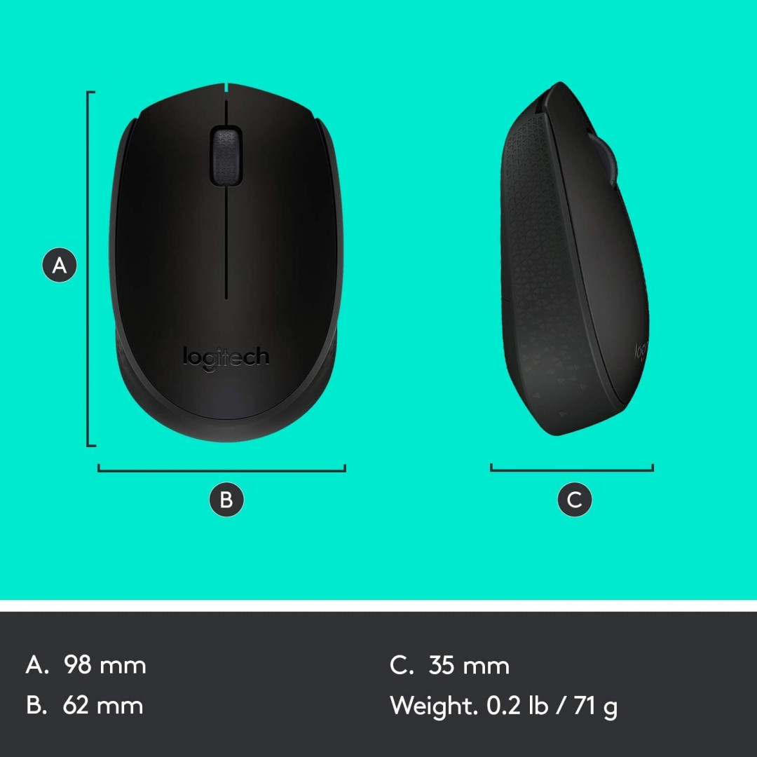 MOUSE LOGITECH M170 INALAMBRICO NEGRO