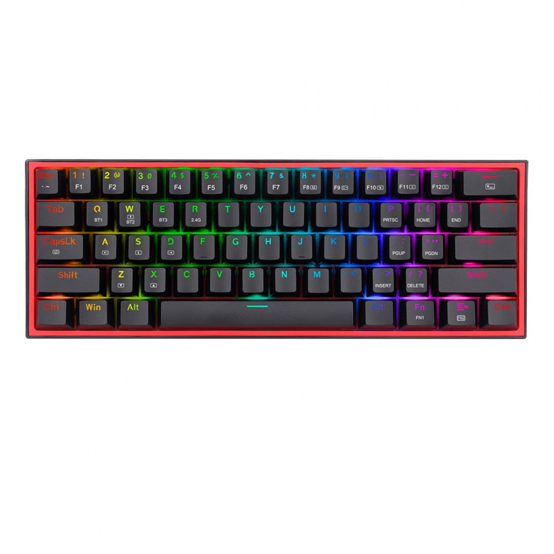 TECLADO INALAMBRICO REDRAGON FIZZ PRO NEGRO SWICH ROJO