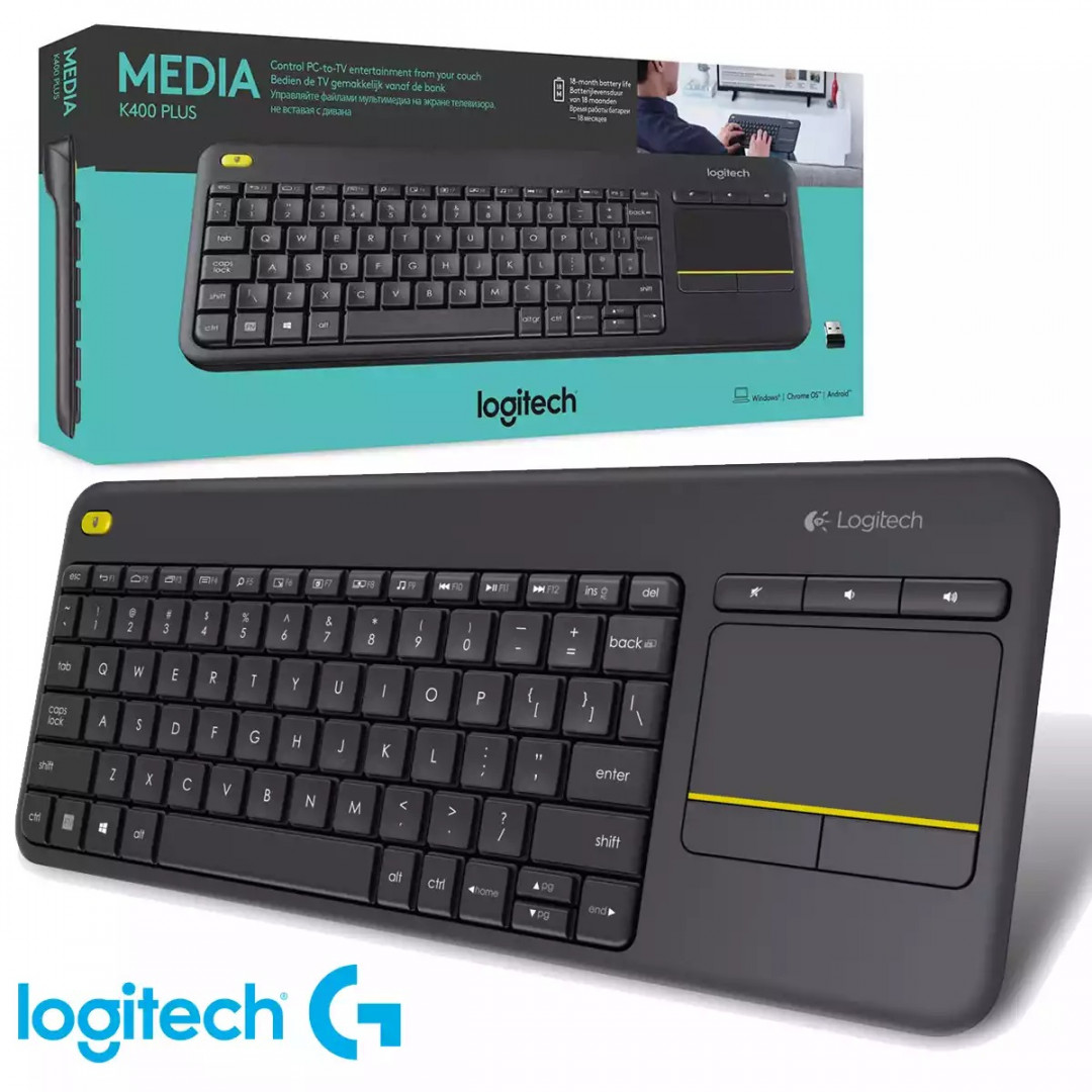 TECLADO TV INALAMABRICO LOGITECH K400 PLUS